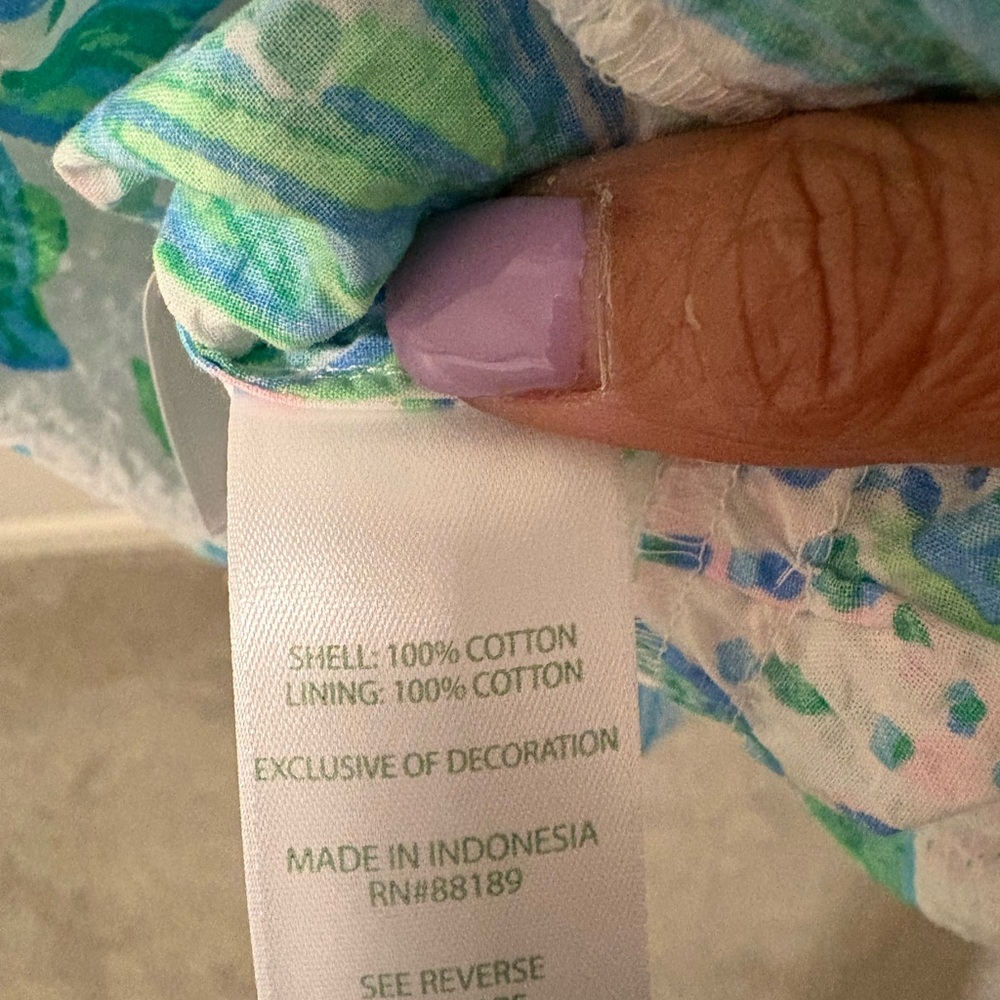 Lilly Pulitzer multi Tiered Maxi Dress in Blue, Green & Light Pink - Picture 4 of 4